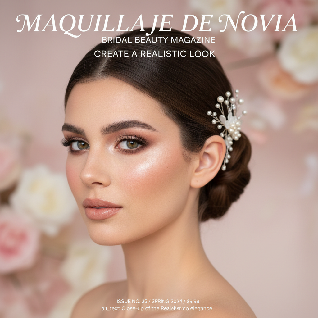 alt_text: Close-up of a bride with flawless, natural makeup and a romantic updo, radiating bridal elegance.